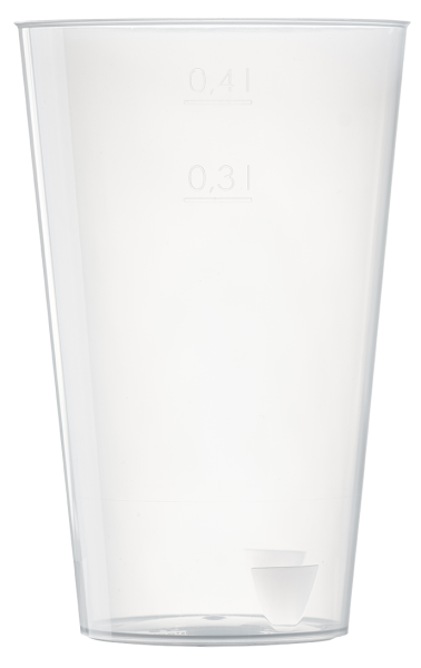 Mehrwegbecher Klassiker Volumen: 400 ml Druck: bedruckt